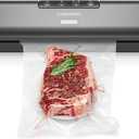 Chefman Food Vacuum Sealer Machine, Compact Vacuum Sealer with Moist & Dry Settings, Perfect for Sous Vide, Storage, and Freezer, One-Touch Operation, Vacuum Storage Bags Included Black