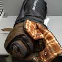 KingCamp Sleeping Bag for Adults, Cold Weather & Warm XL Big and Tall Flannel Sleeping Bags with Compression Sack Portable Waterproof Essentials Gear Accessories for Outdoor Camping (Left Zip, 75" x 33" | 5~39F COFFEE)