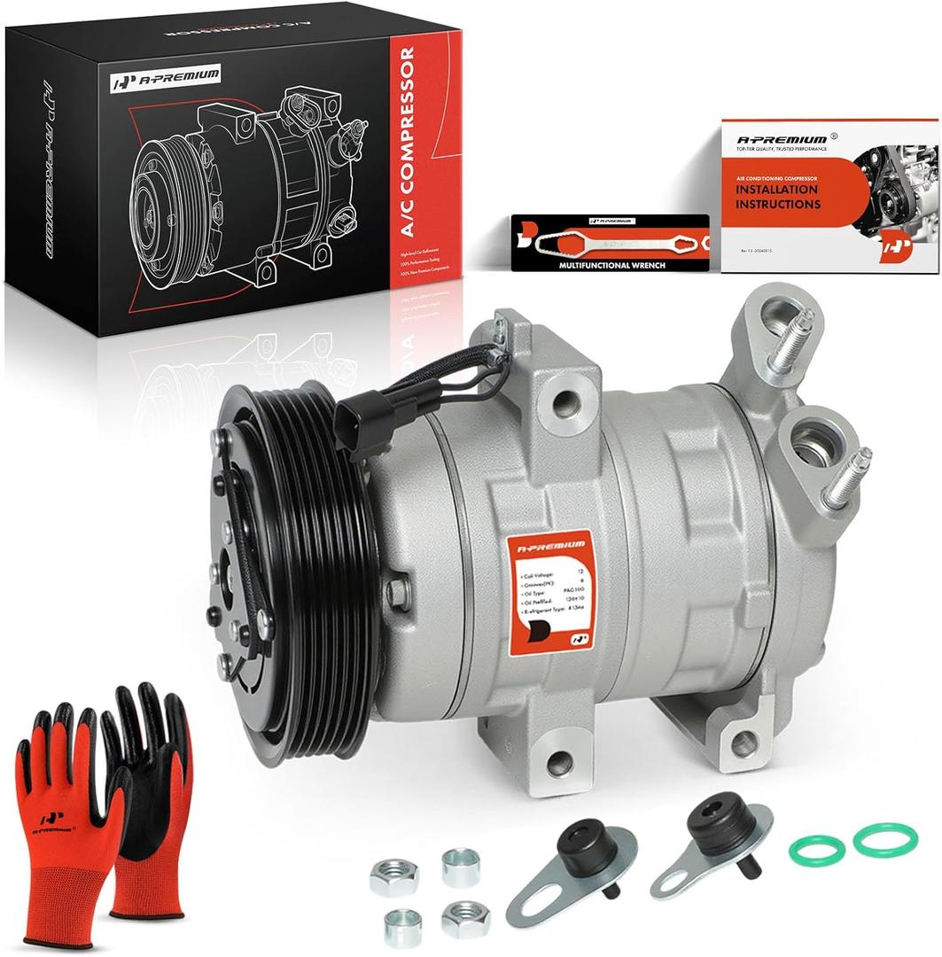 A-Premium Air Conditioner AC Compressor with Clutch Compatible with Ford Escape 3.0L 2008-2012 & Mazda Tribute 3.0L 2008-2011 & Mercury Mariner 3.0L 2007-2011