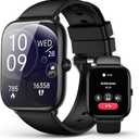 Black Smart Watch for Men Women, Bluetooth Call, 2.06" HD AMOLED Fitness Tracker, 118 Sports Modes, Blood Pressure/Heart Rate/SpO2/Sleep Monitor, IP68 Waterproof, Ideal Tech Gifts for Android iPhone