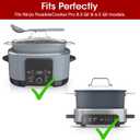 Silicone Heat Resistant Mat for Ninja Foodi Possible Cooker Pro 8.5 Qt MC1000, MC1001, MC1010 Slow Cooker Crock & Ninja MC1101 Foodi Everyday Cooker Pro 6.5 QT Accessories,Kitchen Countertop Protector