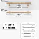 10 Pack Champagne Bronze Cabinet Pulls 6.3 Inch(160mm) Kitchen Cabinet Handles Solid Zinc Alloy Cabinet Hardware Drawer Pulls
