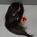 Long Straight Black Hair With Bangs Synthetic Soft Layer Wig For Women Party Cosplay Supply Wig (22inch Dark brown)