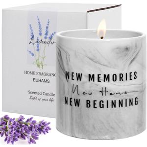 House Warming Gift 2025 - New Home Housewarming for Friend Couple Women Men - Homeowner Ideas - Apartment Home Party Decor - Unique Ceramics Scented Candle 9.5oz