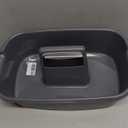 JiatuA Large Cleaning Supplies Caddy Portable Shower Basket Supply Organizer with Handle Plastic Bucket Tool Storage for Bathroom, Bedroom, Kitchen, College Dorm, Garden, Dark Gray