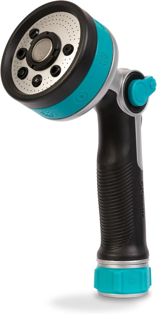 Gilmour Heavy Duty Thumb Control Garden Hose Nozzle with 8 Pre-set Spray Patterns, Water Hose Nozzle for Watering Garden or Lawn