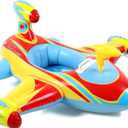 Civaner Inflatable Pool Float Toddler Swimming Float Boat with Water Gun for Kids Blow up Swimming Tube Ride-on Airplane Pool Floaties for Summer Pool Beach Outdoor Party Supplies