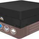 Zettum Hot Tub Cover - 600D Spa Cover Protector Waterproof & Heavy Duty, Outdoor Square Hot Tub Cover Cap Protection (92 x 92 Inch)