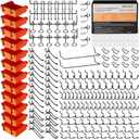 INCLY 276PCS Extra Thick 1/4" Pegboard Accessories Organizer Kit, Heavy Duty Black Pegboard Hooks with Bins & Paper Towel Holder, Peg Board Hook Assortment for Garage Wall Attachments Hanging Tools