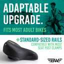 BW Comfort Bike Seat  Soft and Plush Memory Foam Bicycle Saddle (Extra Wide)