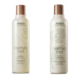 Aveda Rosemary Mint Purifying Shampoo & Conditioner Gift Set | Clarifying Shampoo | Lightweight Conditioner | Normal to Oily Hair | Fine to Medium Hair Types | Includes 2 Full Size Products