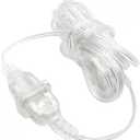 2 x 196 Inch Power Extension Cable, Portable String Curtain Fairy Light Extension Cord Clear Line Power Extension Cable for Christmas Lights Easy to Install LED Strip Lights