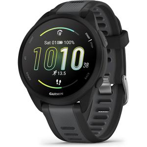 Garmin Forerunner 165 Music, Running Smartwatch, Colorful AMOLED Display, Training Metrics and Recovery Insights, Music on Your Wrist, Black