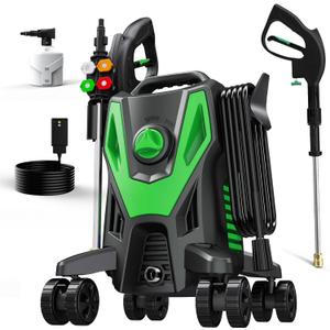 5000PSI PowerWasher with 4 Quick Connect Nozzles, Foam Cannon for Car, Lane, Patio Cleaning