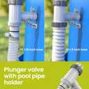 SUMMERBUDDY Pool Hose Adapter for Above Ground Swimming Pool, Pool Replacement Parts with Plunger Valve and Pool Pipe Holder Compatible with Intex/Bestway/Stock Tank Pool, Pool Pump Parts