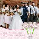 Roowest 50 Sets Bridal Shower Tea Party Favors for Guests Floral Tea Party Plastic Handheld Fans with Birde to Be Card Wedding Thank You Favor Fans Tea Party Favors for Bridal Shower Party Supplies