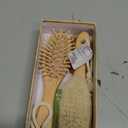 Baby Hair Brush Set for Newborns - Soft Goat Bristle Wooden Baby Brush and Comb Set Newborn Grooming Kit for Cradle Cap, Durable & Gentle, Boy, Girl Infant Essentials Care Kit Brush (Regular, Walnut)