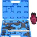 13PCS Engine Camshaft Timing Locking Tool Kit & Flywheel Locking Tool 303-393, Compatible with Ford 1.5 1.6 Focus Fiesta Mazda Fusion VCT Ecoboost, with Carrying Case & Gloves