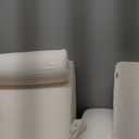 ENITYA 19" Back Pillow for Bed Sitting up, Big Pockets and Washable Removable Cover, Reading Chair for Watching TV/Reading/Gaming/Resting in Bed, Couch or Floor, Medium(Ivory)