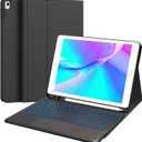 CHESONA for iPad 9th Generation Case with Keyboard, 7 Color Backlit, Multi-Touch Trackpad, Built-in Pencil Holder, 2 Wireless Channels, Flip Stand Keyboard Case for iPad 9th/8th/7th Gen 10.2 Black