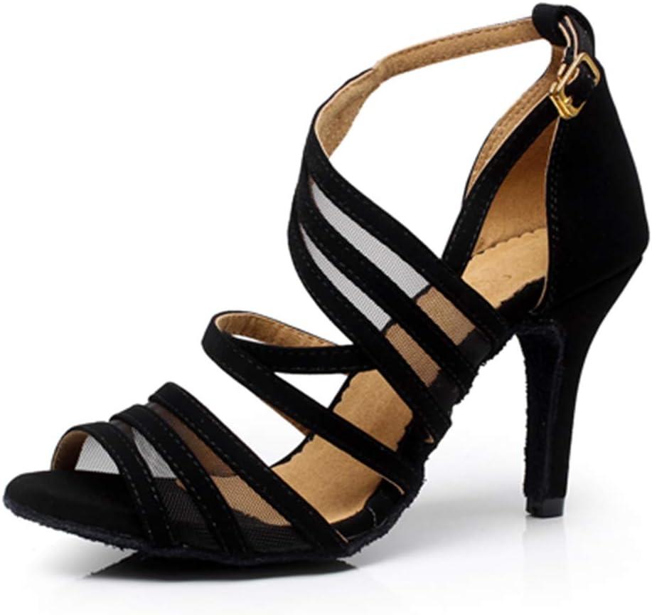Dress First Ballroom Dance Shoes Women Dancing High Heel Salsa Shoe Latin Sandal Pumps (8.5)
