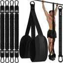 Pull Up Assistance Bands, Resistance Bands for Pull Up Bar Workout, Adjustable Heavy Duty Pull Up Assist Equipment with 4 Assistance Bands, Home Gym Fitness Exercise Strength Training (1-Black)