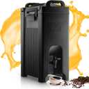 Insulated Beverage Dispenser 5 Gal, Commercial Hot/Cold Drink Dispenser for Coffee Shop, Large Parties, Church Gatherings, Camping, Heavy Duty Beverage Cooler with Faucet for Outdoor (No Electricity)