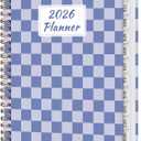 2026 Planner, Weekly and Monthly Calendar Academic Planning Book, Jan 2026 - Dec 2026, Agenda Calendar Planner for Office Supplies and Desk Accessories - A5 (6.3" x 8.5") (B-Periwinkle Grid)