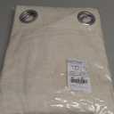 NICETOWN Natural Linen Curtains 84 inch Long 2 Panels Set, Grommet Top Thick Linen Burlap Semi Sheer Vertical Drapes Privacy Assured with Light Filtering for Bedroom/Living Room, W55 x L84