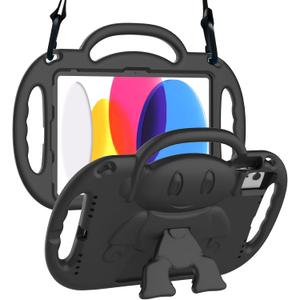 SUPLIK Kids Case for New iPad 11th Gen (A16) 11-inch 2025 & 10th Generation 10.9" 2022 & Air 11" 2025/2024 & Air 5th/4th Gen & Pro 11, Durable Shockproof Cover with Shoulder Strap Handle Stand, Black