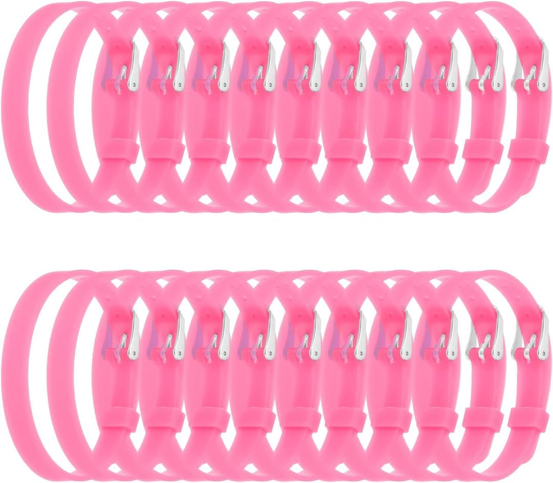 PATIKIL Slide Bracelet Wristband, Silicone Adjustable Bracelet, ID Bracelet Wristband for DIY Craft Gift ID Bracelet