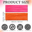 6 Pcs Pink and Orange Cheesecloth Table Runner Boho Gauze Cheese Cloth Runner 118" Rustic Table Decor for Sunset Party Wedding Bridal Baby Shower Birthday Thanksgiving Home Arbor Decor