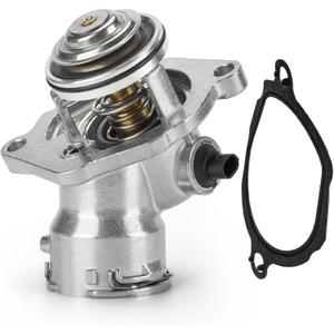 Upgrade Aluminium Thermostat Housing Assembly W/Sensors for Mercedes-Benz C230 C250 C280 C350 E280 E300 E350 ML350 ML450 R350 S400 SLK280 SLK300 SLK350 - Replaces 2722000115 2722000415 TM45100D