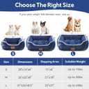 Zerbuger Orthopedic Dog Bed for Medium Dogs,Dog Sofa Beds Supportive Foam Pet Couch Bed with Removable Washable Mat and Nonskid Bottom (Medium, Blue)