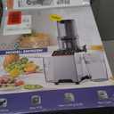 Cold Press Juicer, Touchscreen Juicer Machines with 4.5'' Wide Feed Chute, Stainless Steel Masticating Juicers Easy to Clean, Ergonomic Operational Panel Design, High Juice Yield, Steel