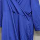 LightlyKiss Plus-Size Maxi Dresses for Women African Summer 3/4 Sleeves Beach Sundress with Pockets (8660blue)