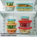 Pyrex Simply Store (12-Pack) Glass Food Storage Containers Set, (1, 2, & 3 Cup) Meal Prep Containers with Plastic BPA-Free Lids, Dishwasher & Microwave Safe