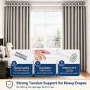 ALLZONE Heavy Duty Tension Curtain Rod for Window, 123-160 Inch, Extra-Long