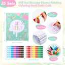 TaoBary 50 Sets DIY Christmas Painting Coloring Book Bulk Art Therapy Theme Craft Crayon Draw Beautiful Coloring Book for Adult Women Men Relaxation, Reducing Anxiety, Mindfulness, Stress Relief