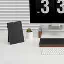 Desktop Black Glass Dry Erase Whiteboard with Reversible Wood Stand, Small Portable White Board Easel for Desk, Reusable Desk Notepad 9.5"x6.7" for Office, Home, School, Marker&Eraser Included, Yeoux