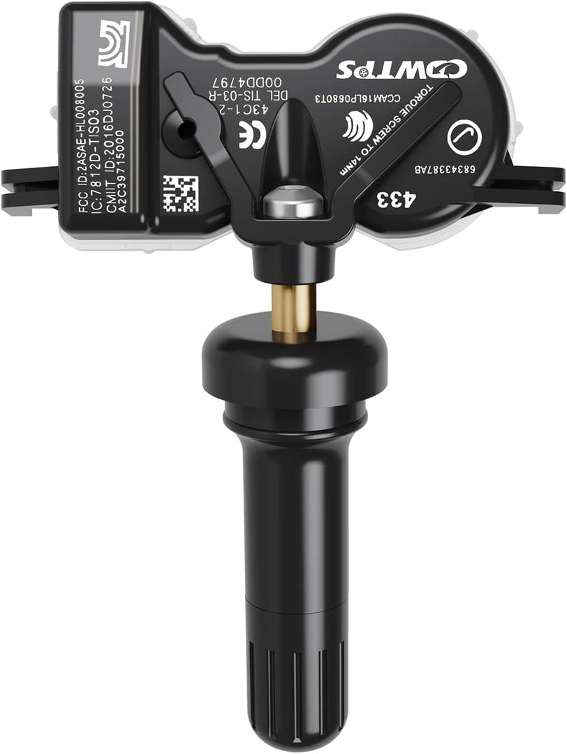 TPMS Sensor,433MHZ Tire Pressure Monitor System for Chrysler| Jeep| Dodge|Fiat Replaces#68313387AB 68193586AC 68252493AB