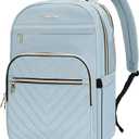VANKEAN 15.6 Inch Laptop Backpack for Women Work Laptop Bag Fashion, Waterproof Backpacks Stylish Travel Bags Casual Daypacks for College, Business, Light Blue