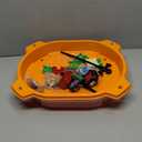 COCOFOX Battling Top Burst Toy Set, 6 Battling Tops 2 Launchers and 1 Stadium, Toys for 6 Year Old Boys & Girls & Up Orange