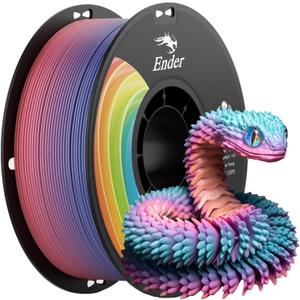 Creality 3D Printer Filament 1.75mm, Rainbow Upgrade PLA+ Filament Strong Toughness No-Tangling Vacuum Packaging 3D Printing Filament Fit Most 3D Printers, 1kg Spool, Accuracy +/- 0.02mm, Multi-Color