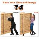 Caster Wheels, Heavy Duty 4 Inch Casters Set of 4, Locking Swivel Casters Wheels for Cart, Furniture and Workbench, Orange