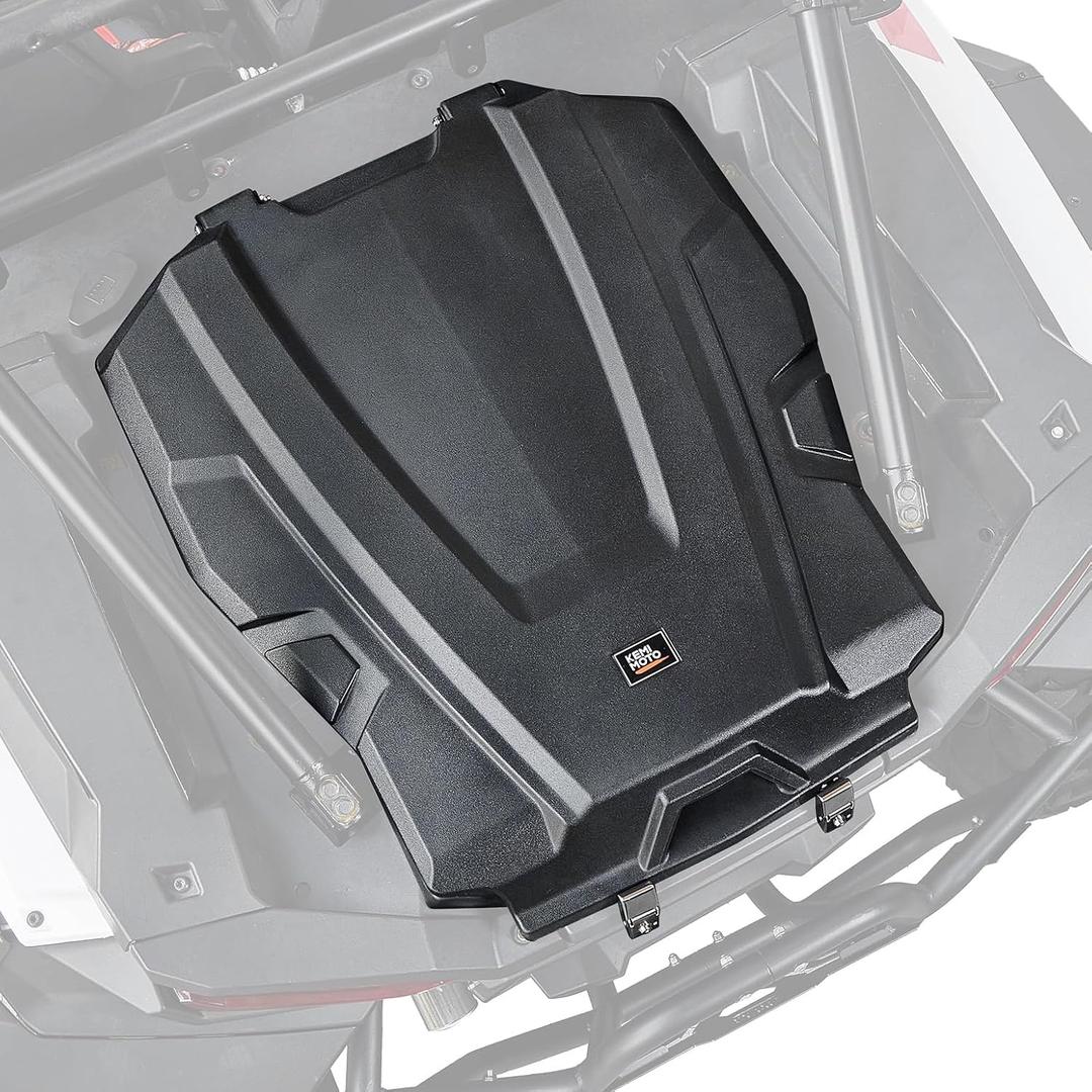 KEMIMOTO Full Rear Bed Cargo Box Enclosure Tonneau Cover Compatible with Polaris RZR XP 1000/4 2024-2026, Lockable Trunk Tonneau Cover with Support Pole and 4 Keys Replace #2884548 Accessories