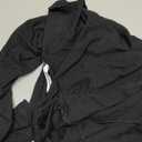 MANGOPOP Women's Long Sleeve Bodysuit Sexy V Neck Body Suits Fitted Fall Going Out Tops(Black, Small)