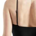 SUUKSESS Women Sexy Deep V Neck Sleeveless Fitted Basic Tops Y2K Tank Top Cami (Black, S)
