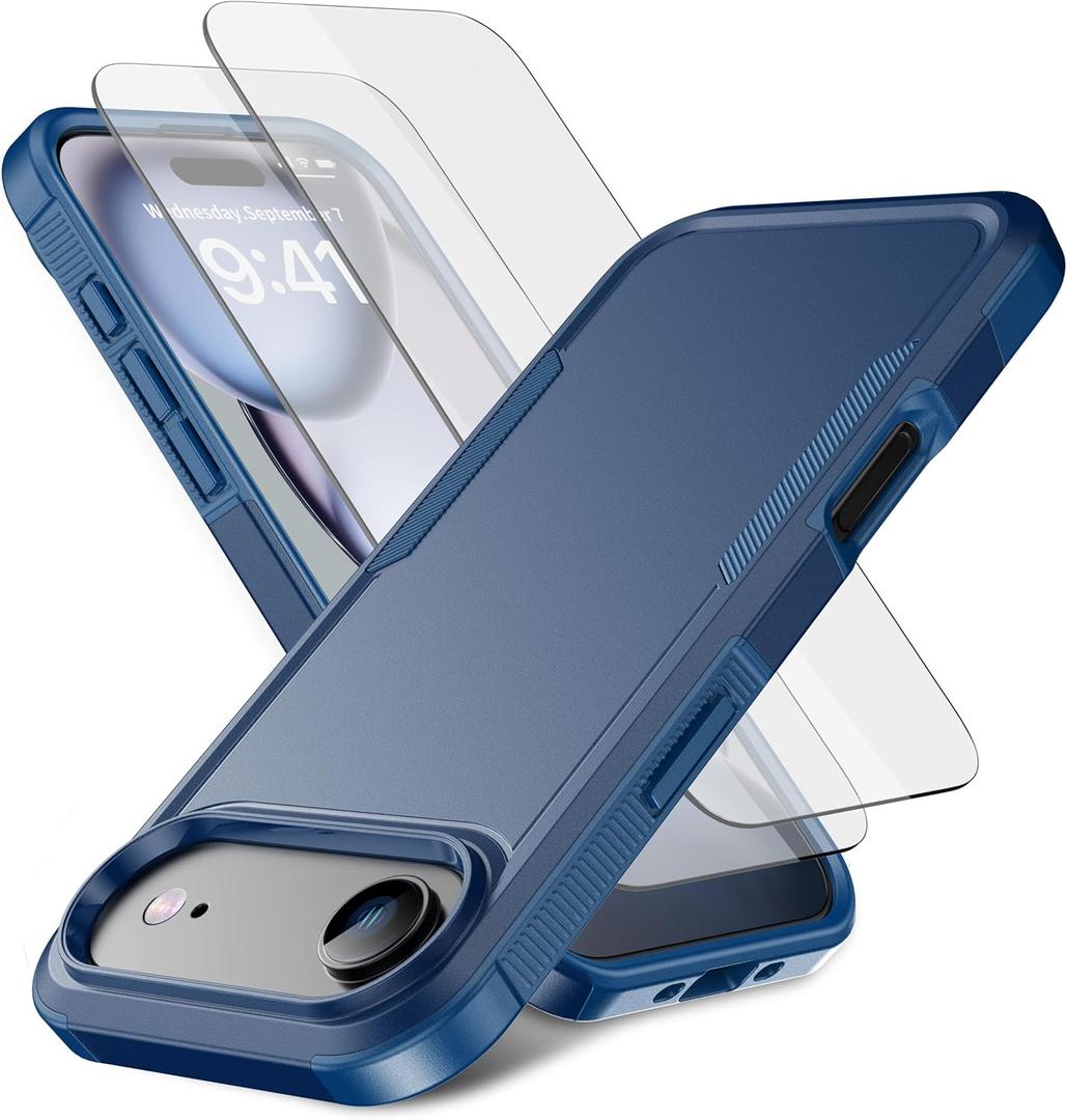 for iPhone Air Case [Shockproof] [Dropproof] [Heavy Duty Protection] [Pocket-Friendly] Slim & Tough Non-Slip Protective Phone Cover for iPhone Air 6.5inch, Blue