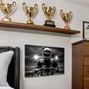 Rugby Field Stadium American Football Canvas Wall Art Boys Bedroom Decor